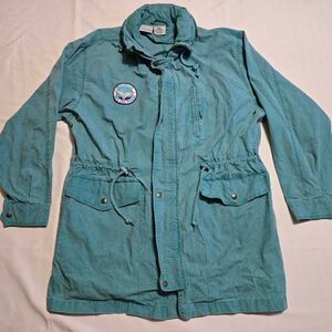 VINTAGE BEACH BLVD CHORE COAT GREEN 100% COTTON GREENPEACE MENS SIZE LARGE